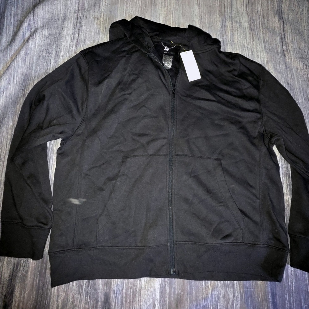All in Motion XL Black Fleece Full-Zip Hoodie NWT Activewear